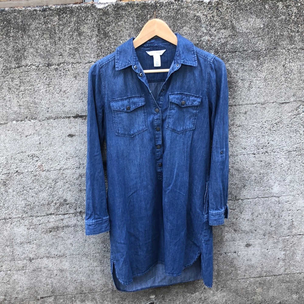 Denim shirt dress